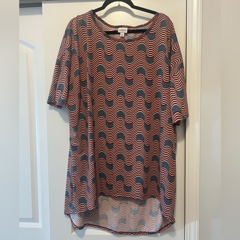 LuLaRoe Irma Flag Pattern